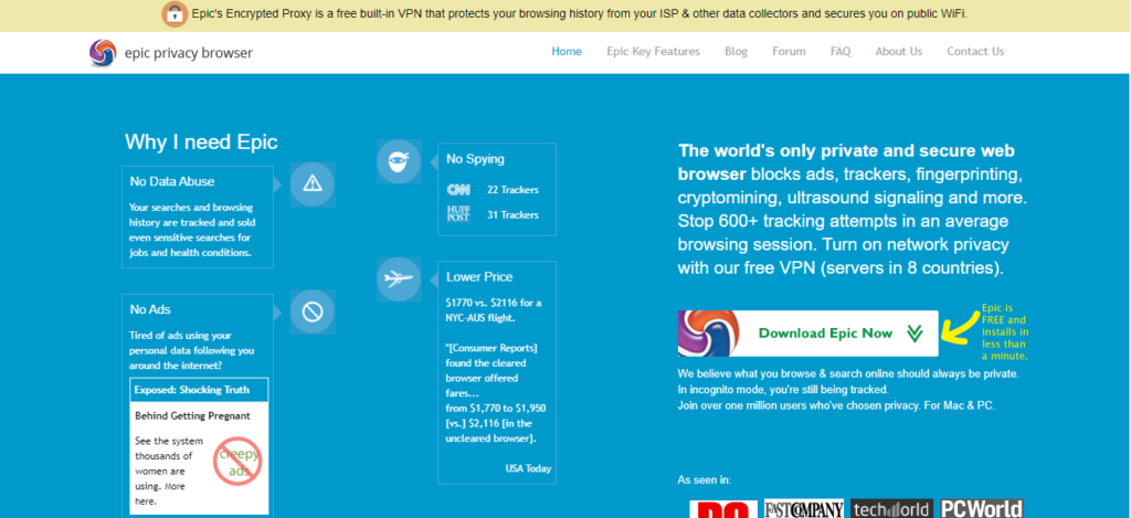 Epic Browser- Anonymous Browser