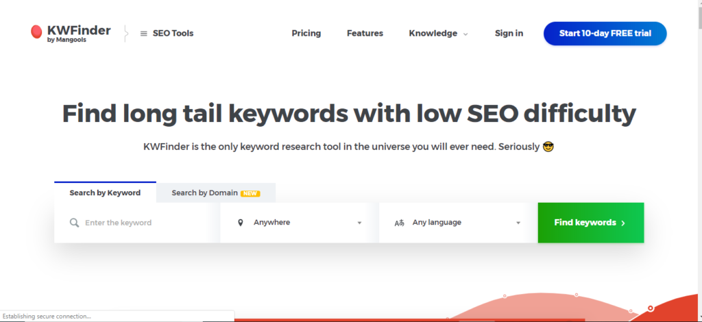 KW Finder - Free Keyword Research Tool