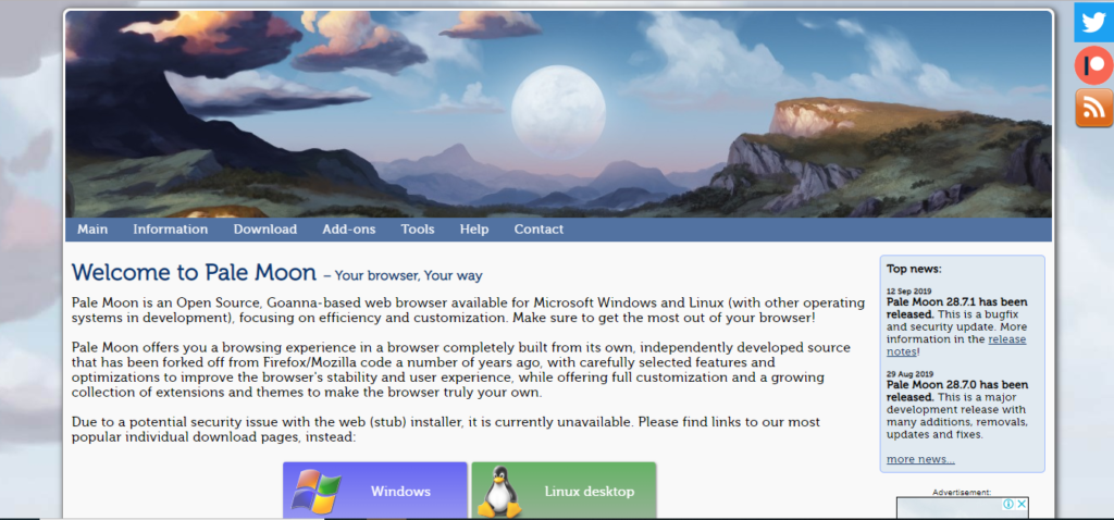 Pale Moon- Best Private browser