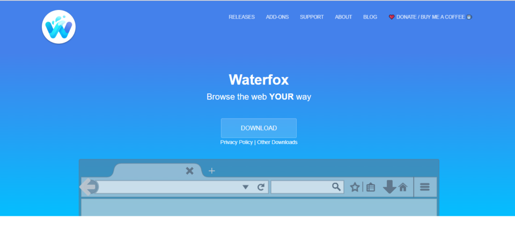 Waterfox Browser- Browser for anonymous surfing